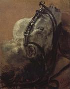 Adolph von Menzel, Euine Study,Recumbent Head in Harness